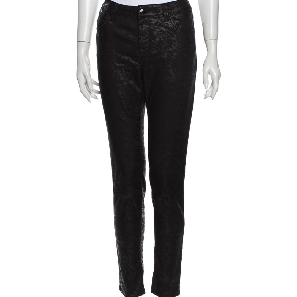 Authentic Karen Millen Pattern Black Skinny Jeans 8